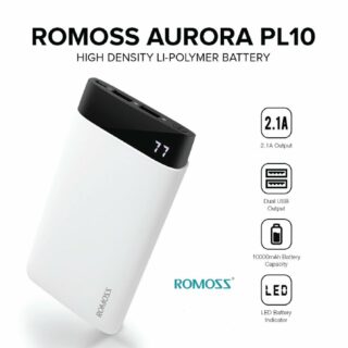 ROMOSS AURORA PL10 10000mAh BATERIA PORTÁTIL 2.1A