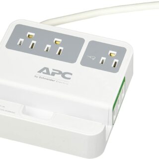 SISTEMA ESSENTIAL SURGEARREST DE APC, 3 TOMAS DE SALIDA, 3 PUERTOS DE CARGA USB, 120 V, BLANCO