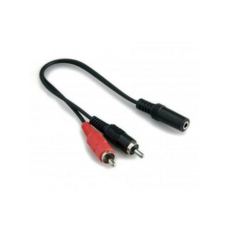 ZOECAN ADAPTADOR 2 RCA MACHO A 3.5 MM HEMBRA 25 CM