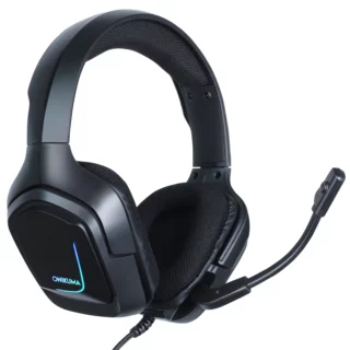 ONIKUMA AURICULARES PARA JUEGOS CON CABLE K20 CON LUZ RGB DE MICRÓFONO