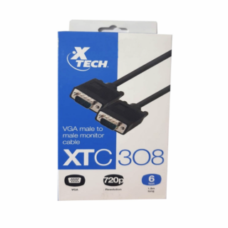 XTECH CABLE VGA A VGA 1.8M RESOLUCION 720P XTC-308