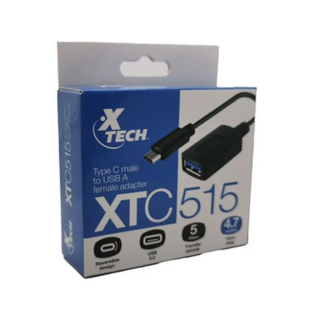 XTECH ADAPTADOR TIPO C MACHO A USB A HEMBRA XTC-515
