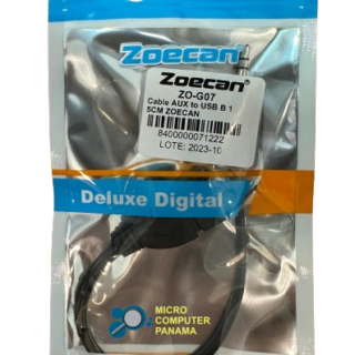 ZOECAN CABLE AUXILIAR A USB B DE 15 CM