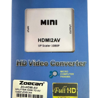 ZOECAN ADAPTADOR SPLITTER HDMI A AV (RCA) 1080P