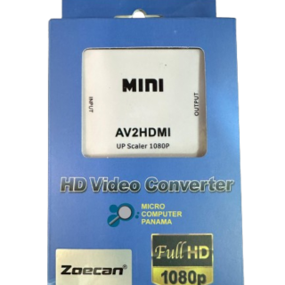ZOECAN ADAPTADOR SPLITTER MINI AV (RCA) A HDMI 1080P