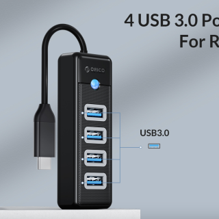 ORICO HUB USB C 3 PUERTOS USB 3.1 TIPO C a USB 3.0 HUB ADAPTADOR CON 2 USB A, 1 tipo C