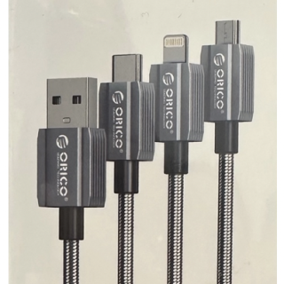 ORICO CABLE USB A TIPO C, USB Y LIGHTNING DE 2M