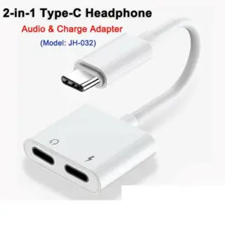2 EN 1 TIPO-C HEADPHONE AUDIO & CHARGE ADAPTER JH-032