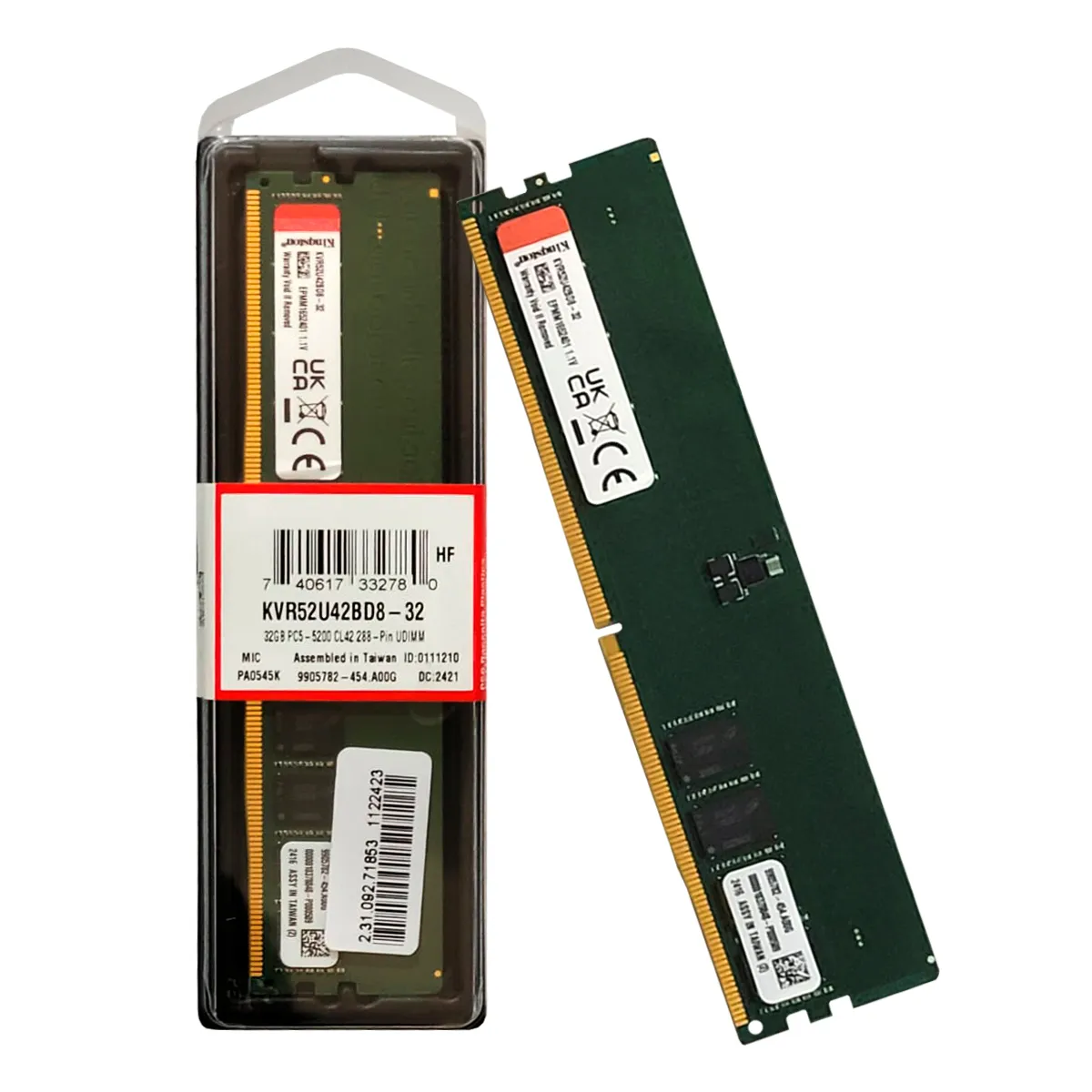 KINGSTON MEMORIA RAM DDR5 5200 32GB DIMM KVR52U42BD8-32