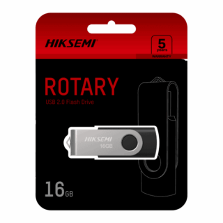 MEMORIA USB 3.0 16GB HIKSEMI HS-USB-M200S 16G U3 ROTARY COLOR NEGRO/ PLATEADO